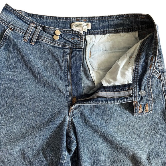 Vintage Y2K Coldwater creek denim capris size 10 stretch ramie blend jean - Picture 2 of 9